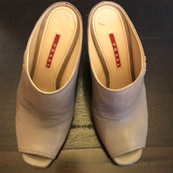 Prada Grey Wedge Slide - Picture 2 of 6